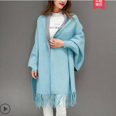 Women Knitted Shawl Sweaters