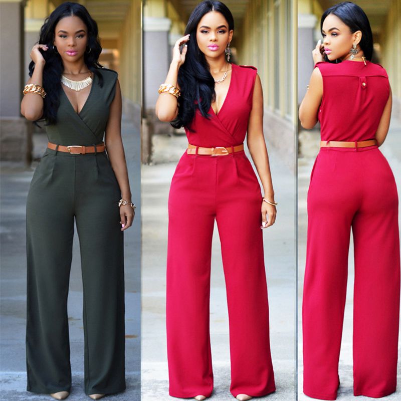 Women loose wide leg jumpsuit