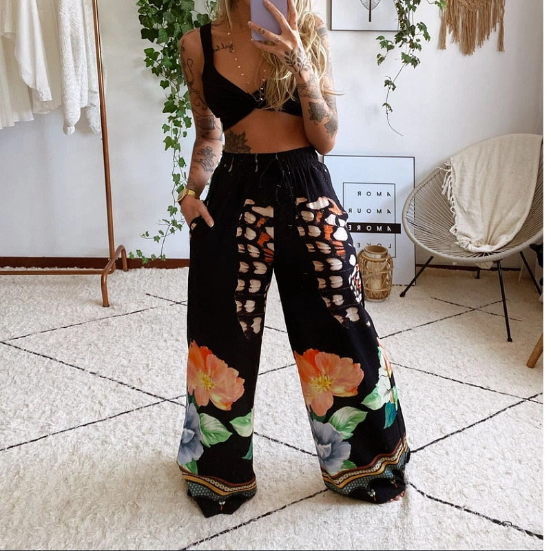 Women Fashion 2 Pieces Pants Set