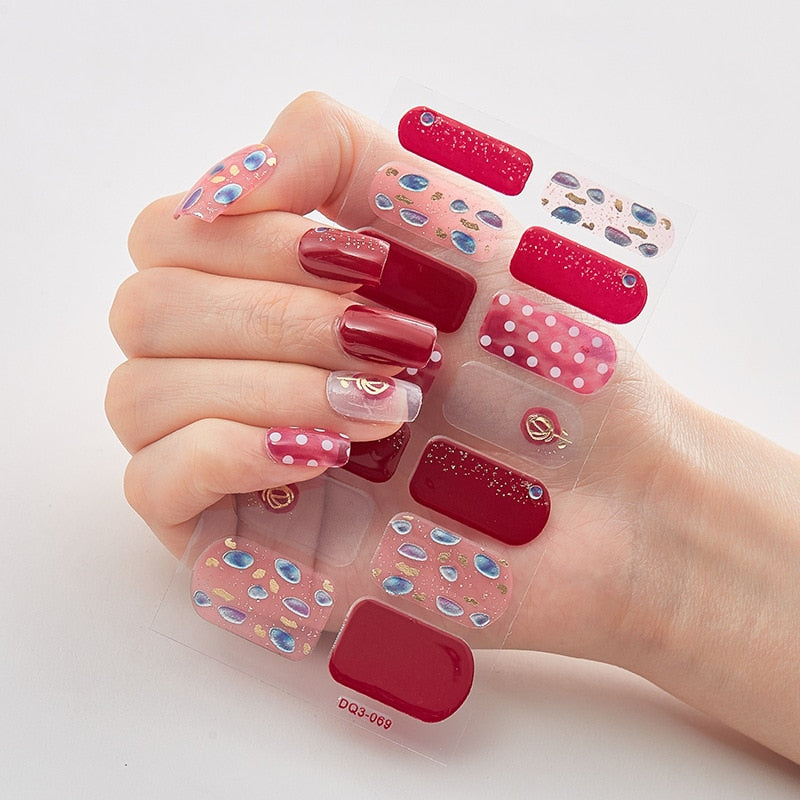 Women Three Sorts 0f Nail Stickers Self Adhesive Nail Sticker And Design