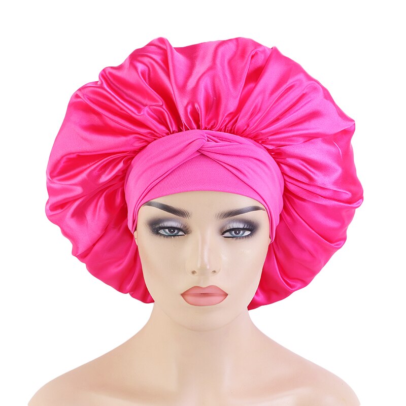 Women Night Sleep Satin Bonnet