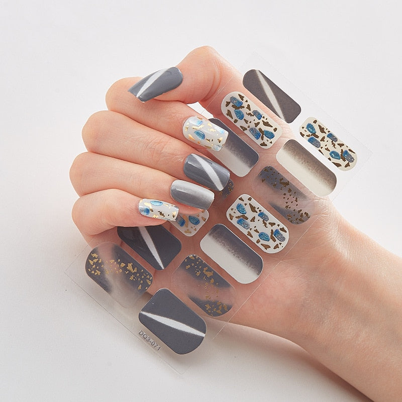 Women Three Sorts 0f Nail Stickers Self Adhesive Nail Sticker And Design