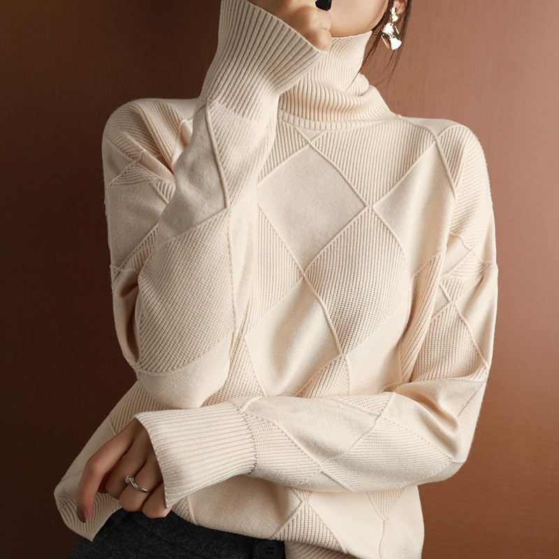 Women turtleneck Cashmere sweater