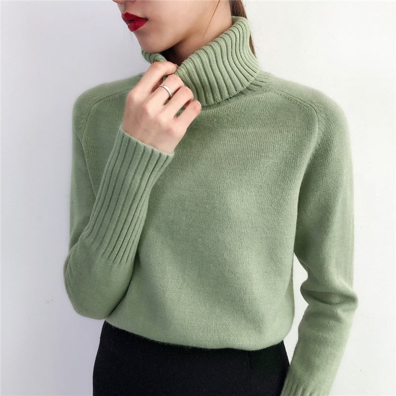 Women Autumn Winter Cashmere Knitted Sweater