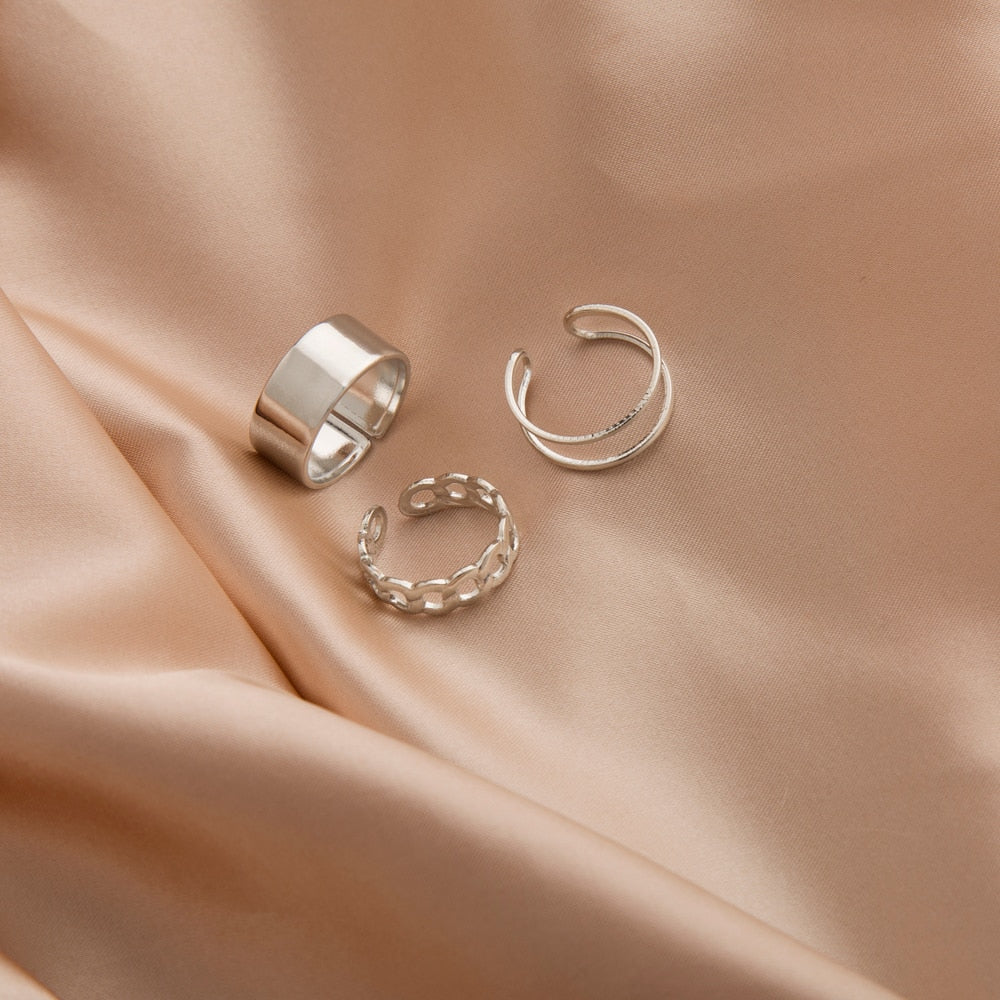 Woman Three Piece Opening Rings