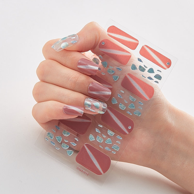 Women Three Sorts 0f Nail Stickers Self Adhesive Nail Sticker And Design