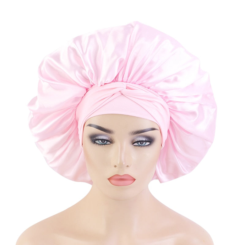 Women Night Sleep Satin Bonnet