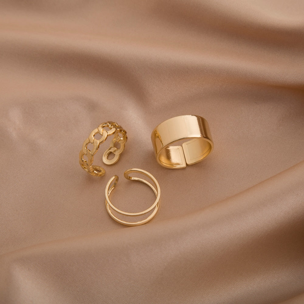 Woman Three Piece Opening Rings