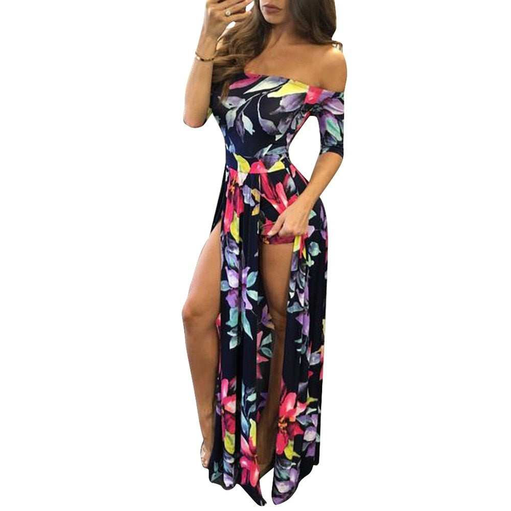 Women Elegant Floral Print Dress