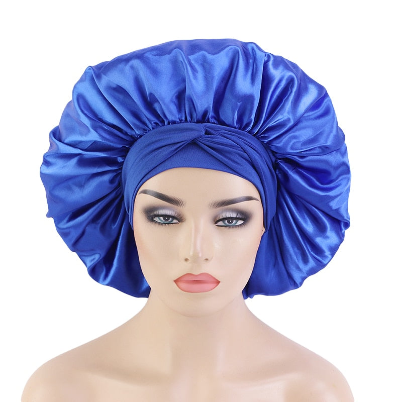 Women Night Sleep Satin Bonnet