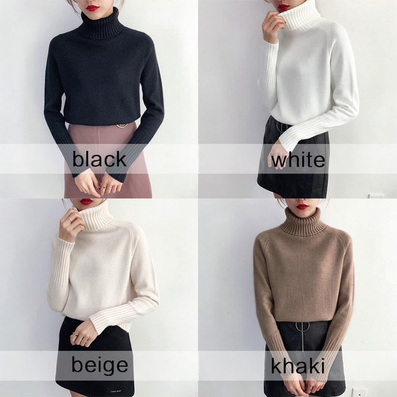 Women Autumn Winter Cashmere Knitted Sweater