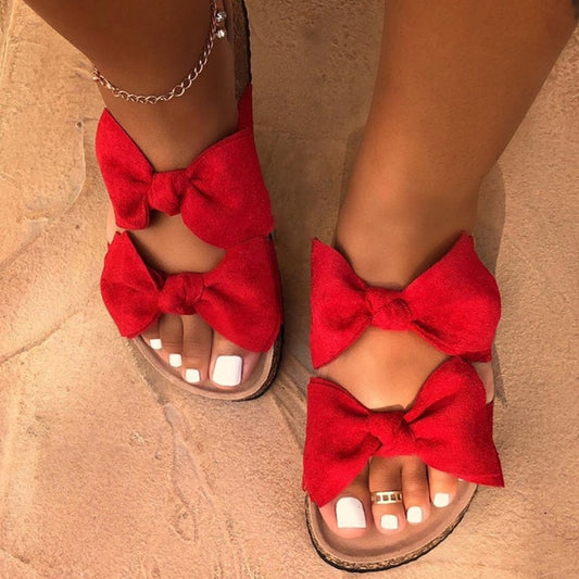 Women Silk Bow Sandals