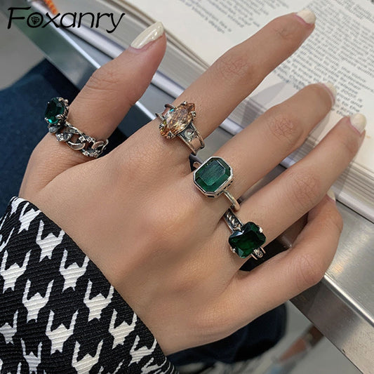 Women Fine Jewelry 925 Stamp Zircon Rings