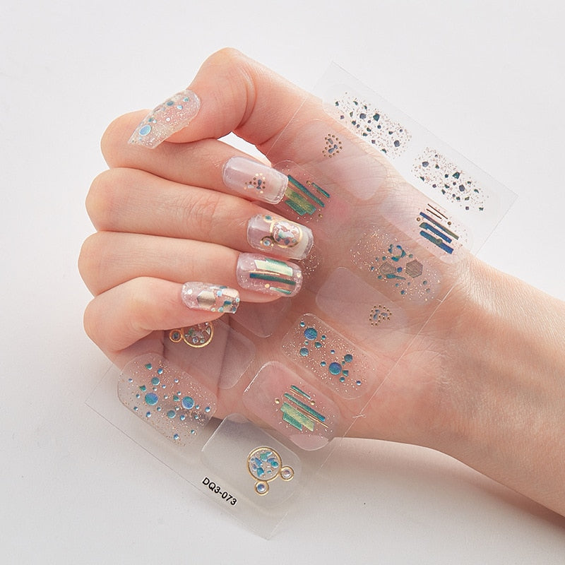 Women Three Sorts 0f Nail Stickers Self Adhesive Nail Sticker And Design