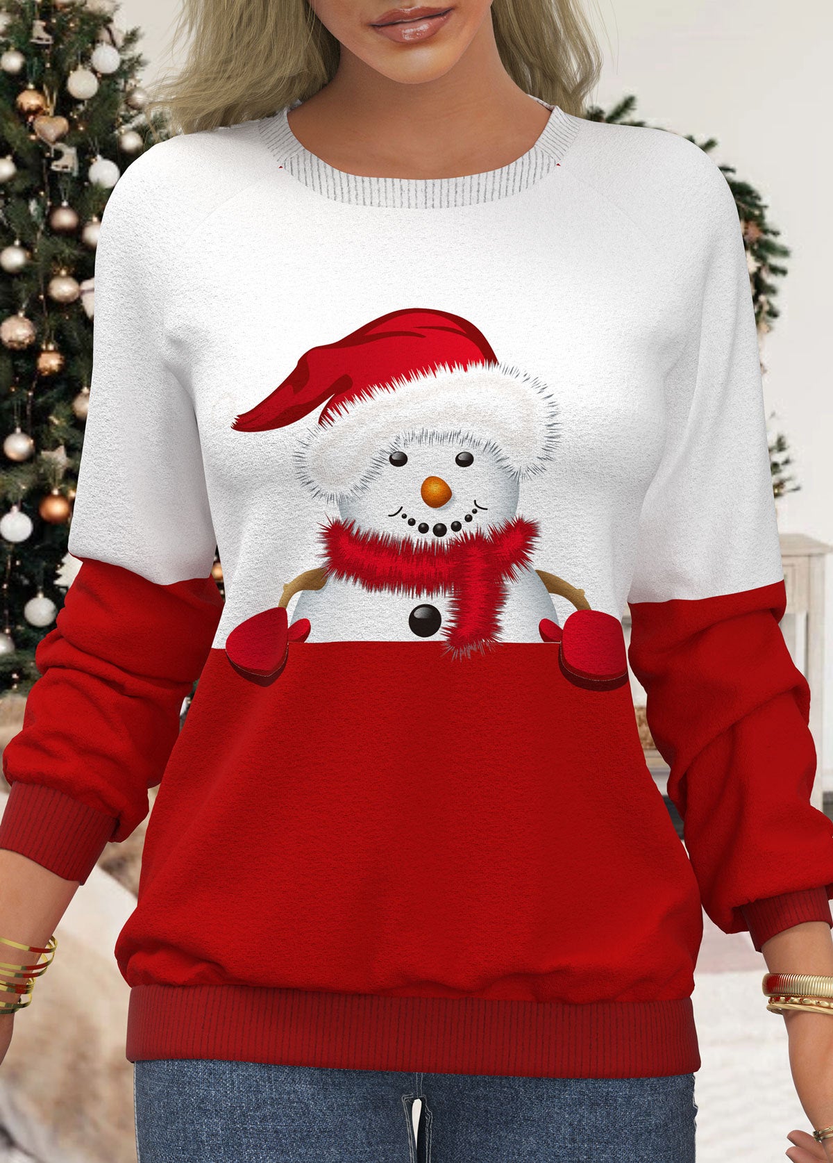 Women Winter Casual Christmas 3D Print Elegant T-shirt