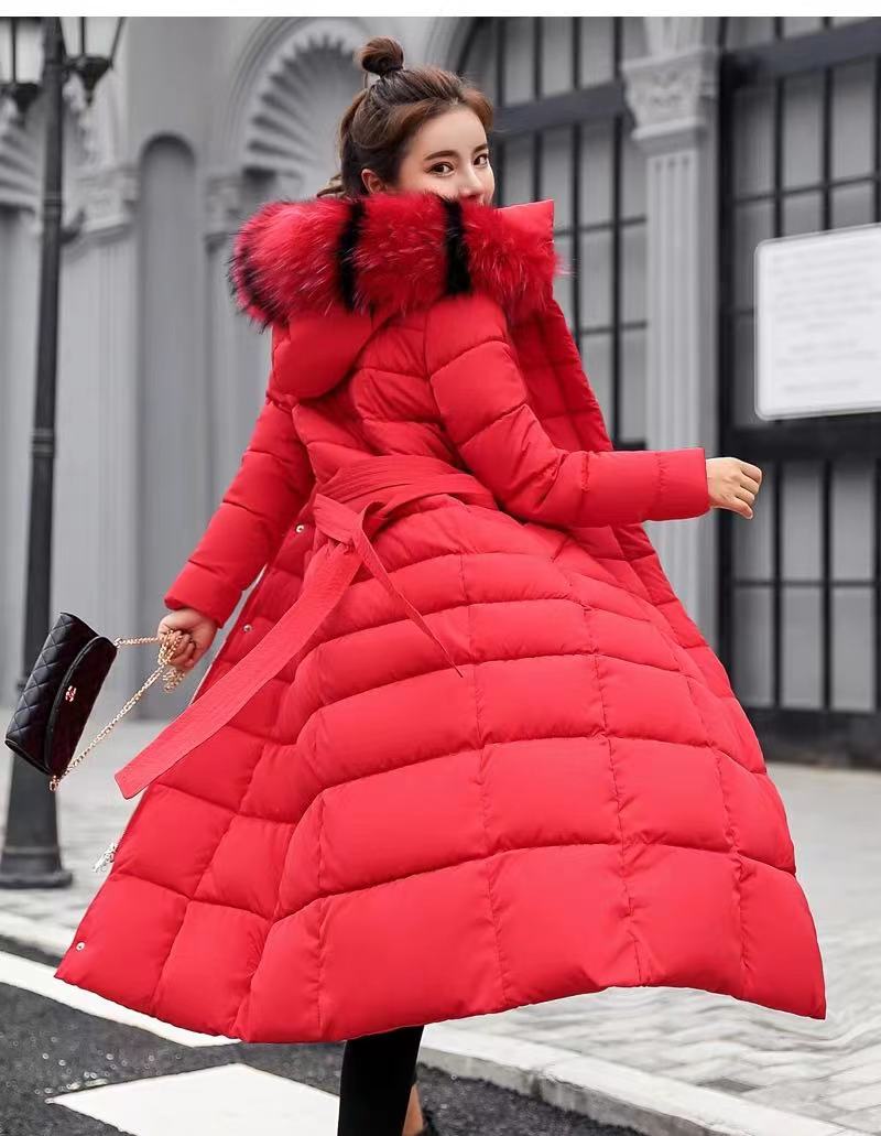 Women Winter Warm Thick Down Coat Jacket Oversize Vintage Luxury Hooded Long Coats