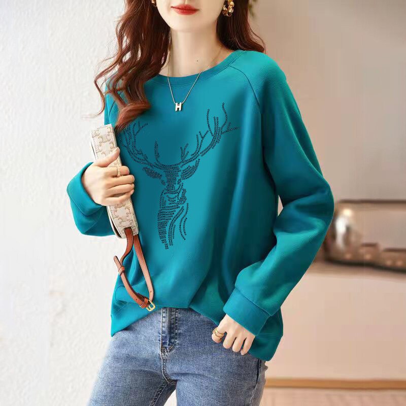 Women Causal Patchwork Long Sleeve T Shirts