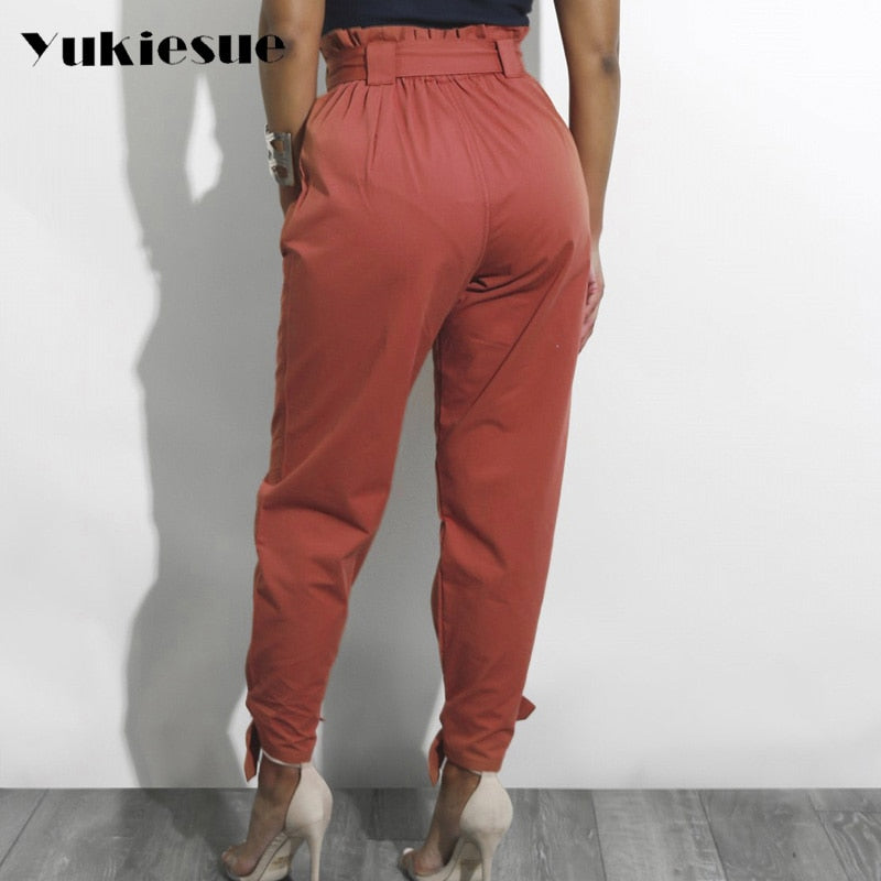 women High waist cargo pants