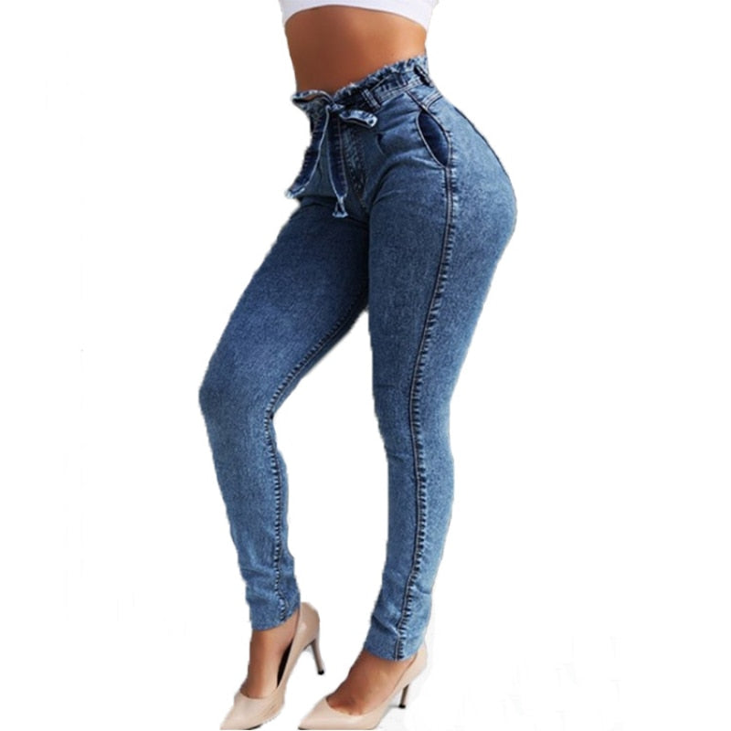 High Waist Stretch Denim Jeans for Women