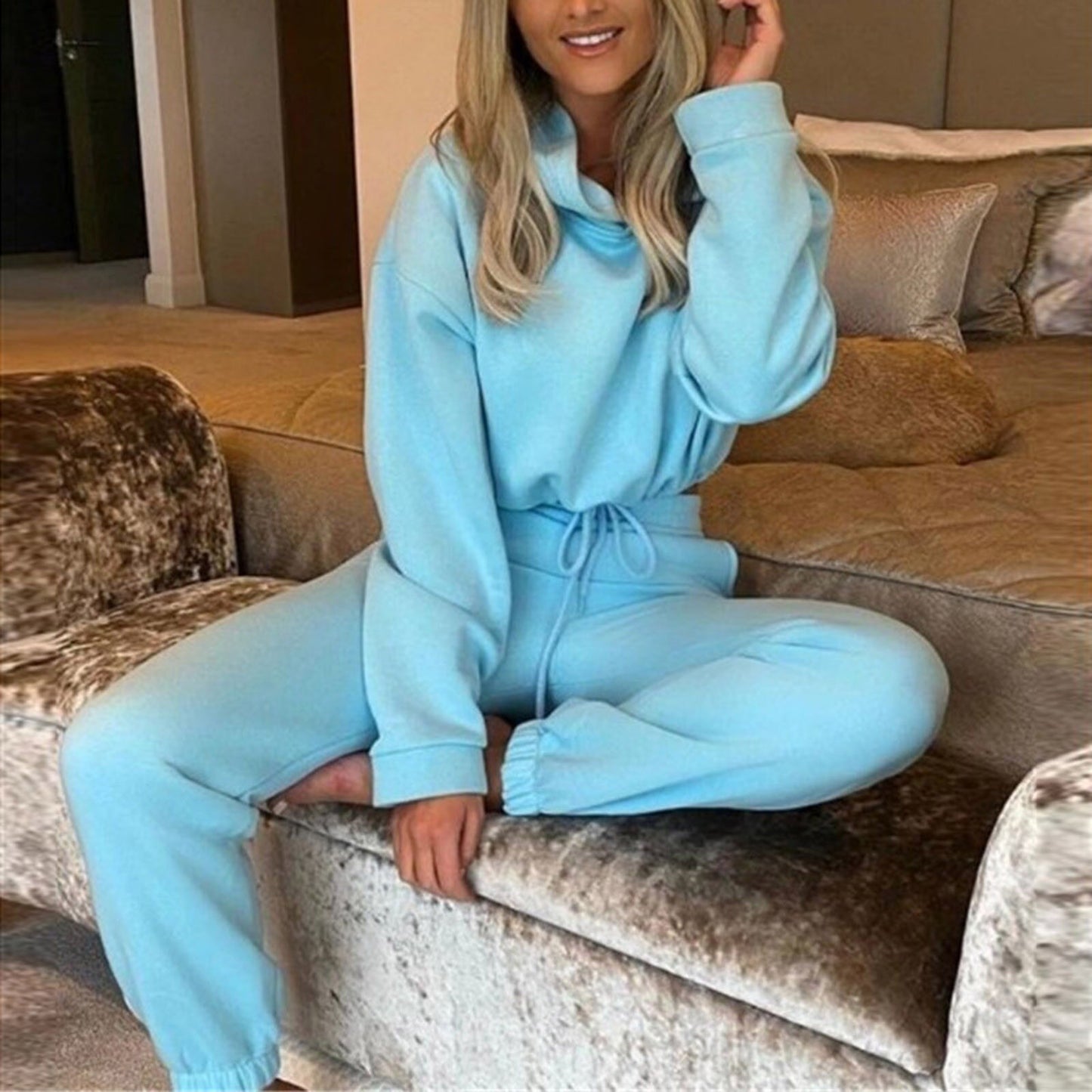 Women New Casual Sweatshirt Two-Piece Sports Suit