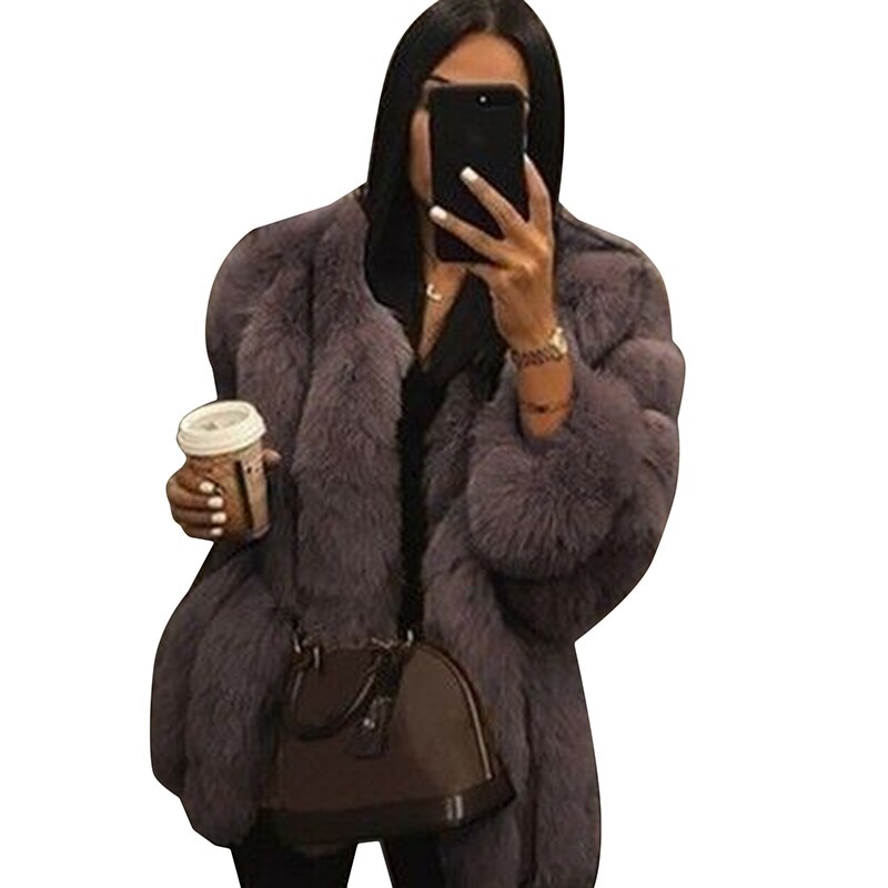 Women Elegant Thick Warm Winter Mink Coats Top Fashion Fur Coat