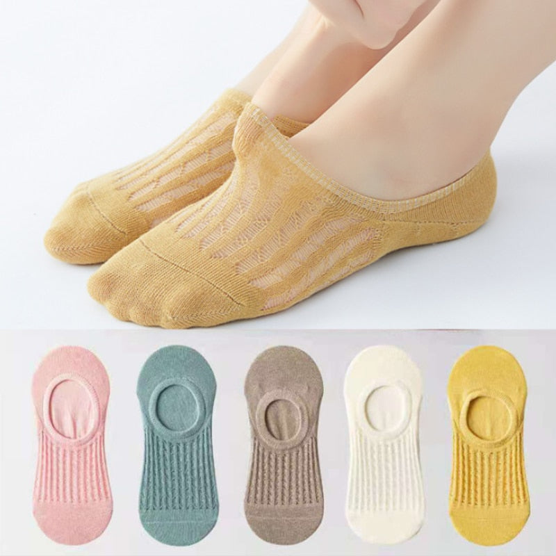 5pair Women Invisible Boat Socks