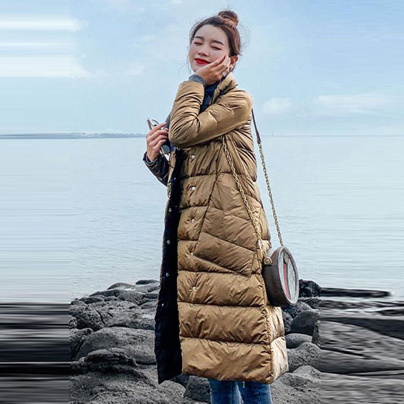 Women Double Sided Down Long Jacket