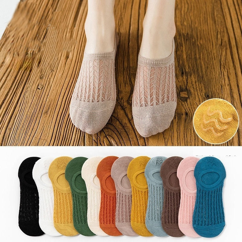 5pair Women Invisible Boat Socks