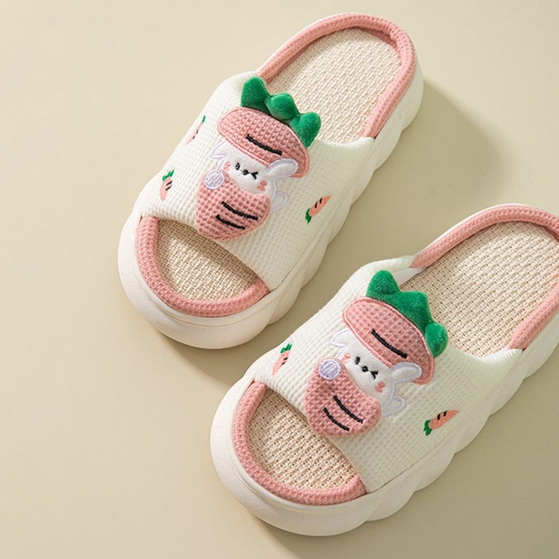 Woman Cartoon Milk Cow House Funny Slippers Shoes