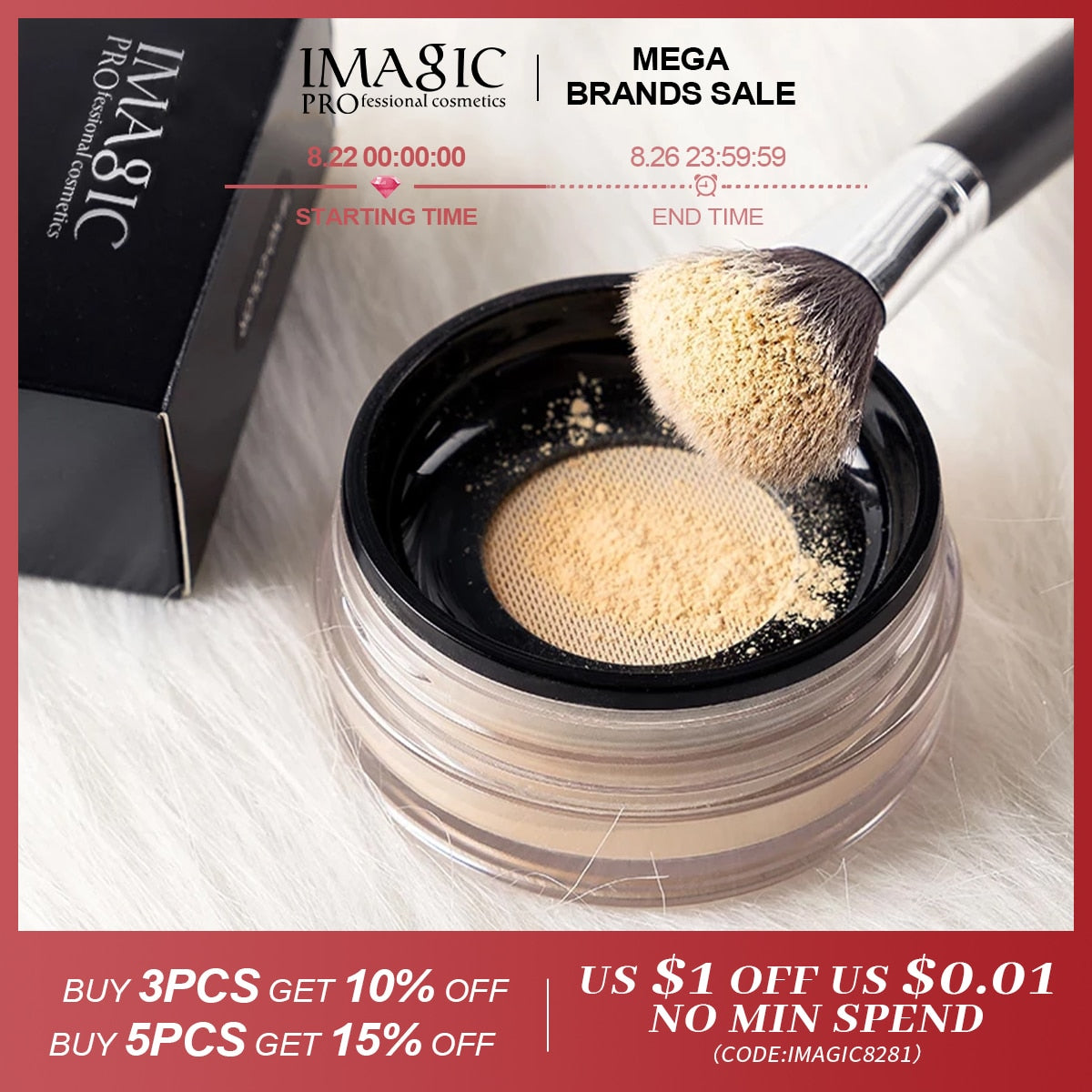 Women IMAGIC new makeup powder waterproof oil control foundation