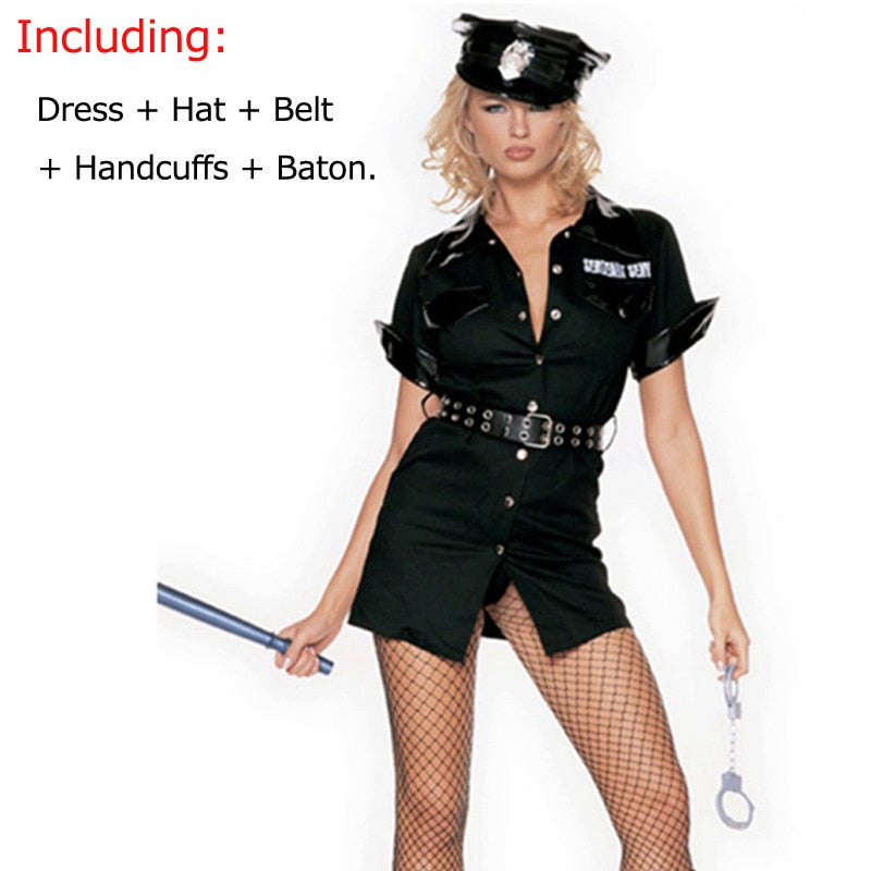 Women Multiple Sexy Halloween Policewoman Officer Uniform Costumes