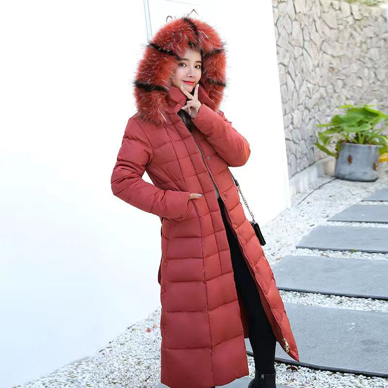 Women Winter Warm Thick Down Coat Jacket Oversize Vintage Luxury Hooded Long Coats