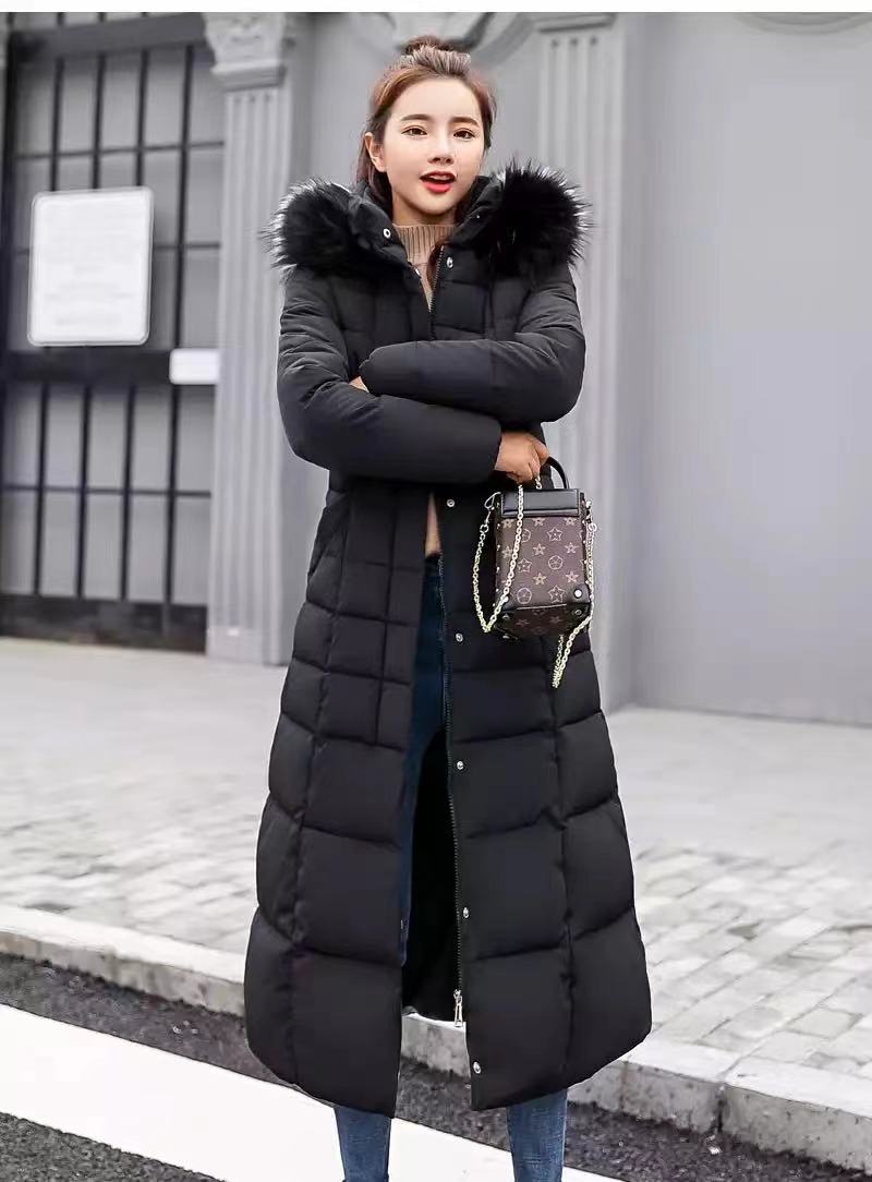 Women Winter Warm Thick Down Coat Jacket Oversize Vintage Luxury Hooded Long Coats