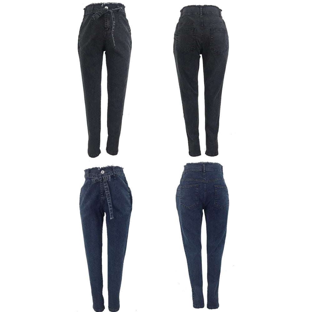 High Waist Stretch Denim Jeans for Women