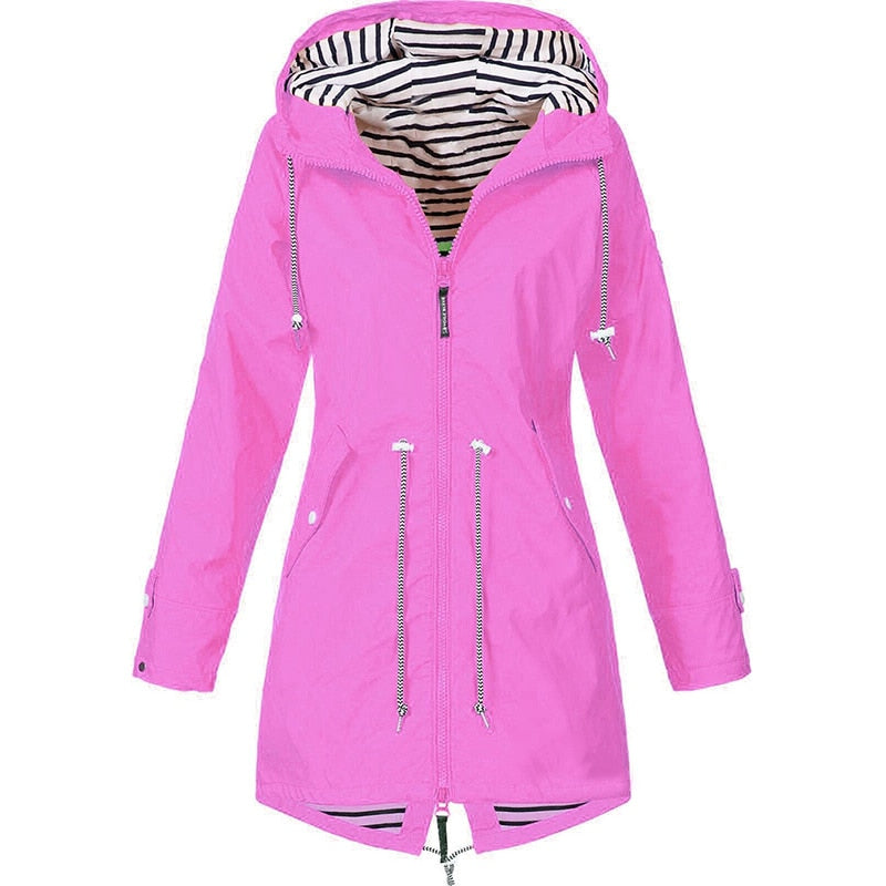 Women New Raincoat Jackets Waterproof Transition Jacket