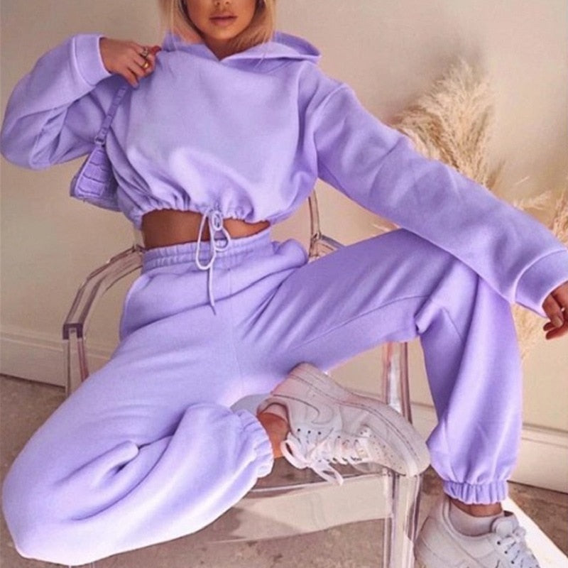 Women New Casual Sweatshirt Two-Piece Sports Suit