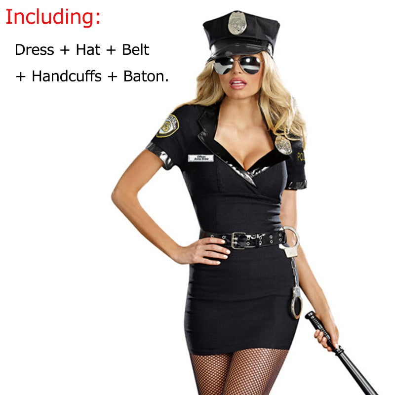 Women Multiple Sexy Halloween Policewoman Officer Uniform Costumes