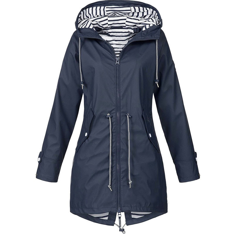 Women New Raincoat Jackets Waterproof Transition Jacket