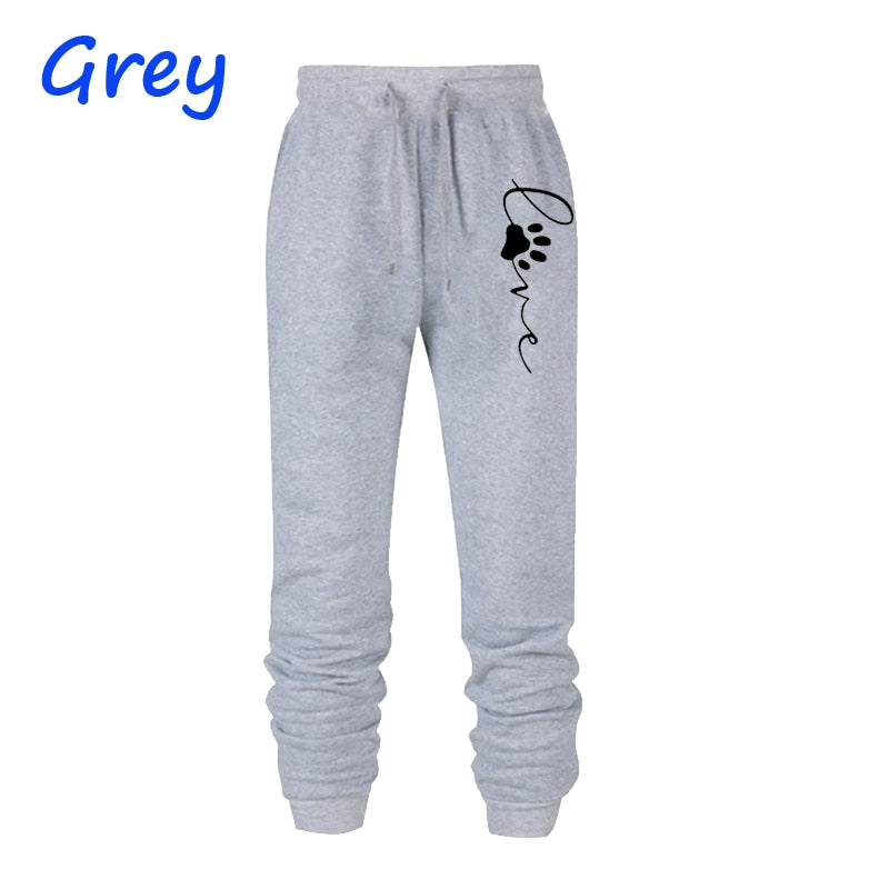 Women Cat Paw Printed Sweatpants