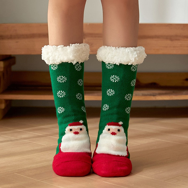 Women New Cute Cotton Thick Warm Winter Christmas Socks