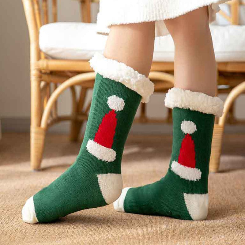 Women New Cute Cotton Thick Warm Winter Christmas Socks