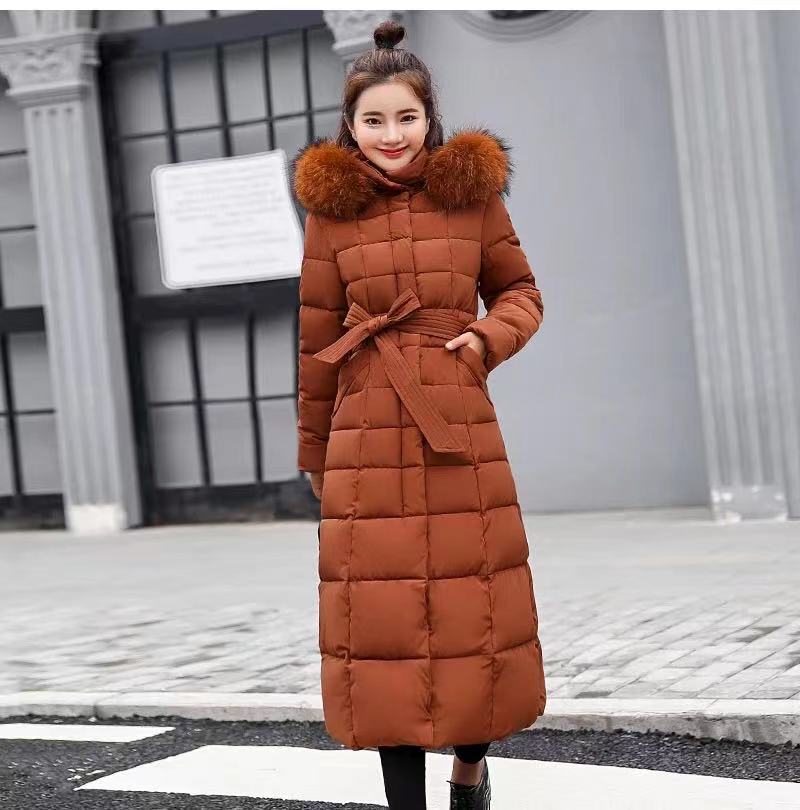 Women Winter Warm Thick Down Coat Jacket Oversize Vintage Luxury Hooded Long Coats