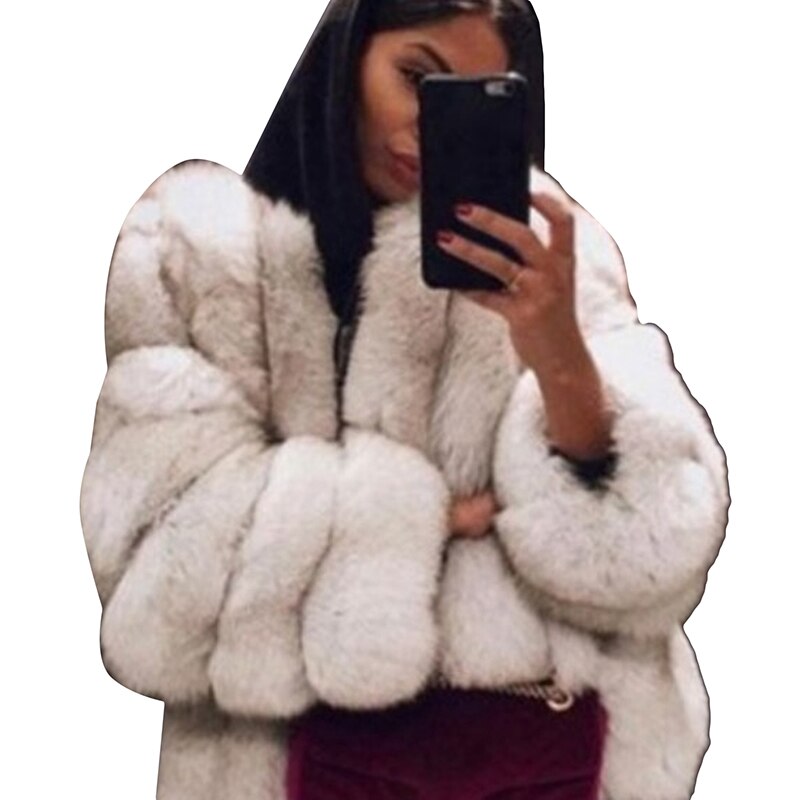 Women Elegant Thick Warm Winter Mink Coats Top Fashion Fur Coat