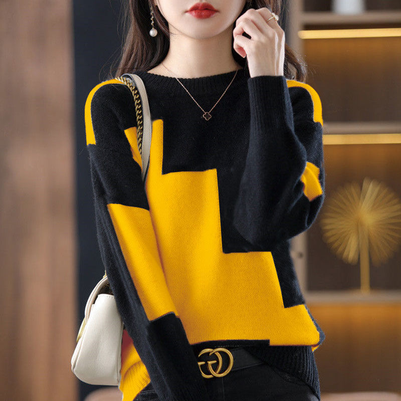 Women Causal Patchwork Long Sleeve T Shirts