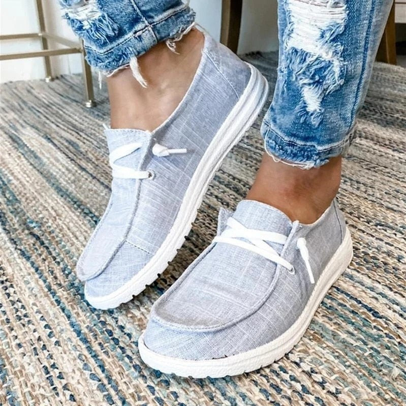 Women Flats Round Toe Slip-on Shoes Comfortable Convenient Outdoor Sports High Quality Sneakers