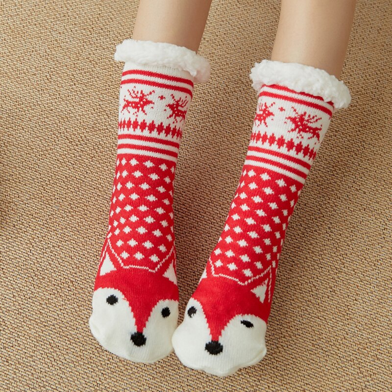 Women New Cute Cotton Thick Warm Winter Christmas Socks