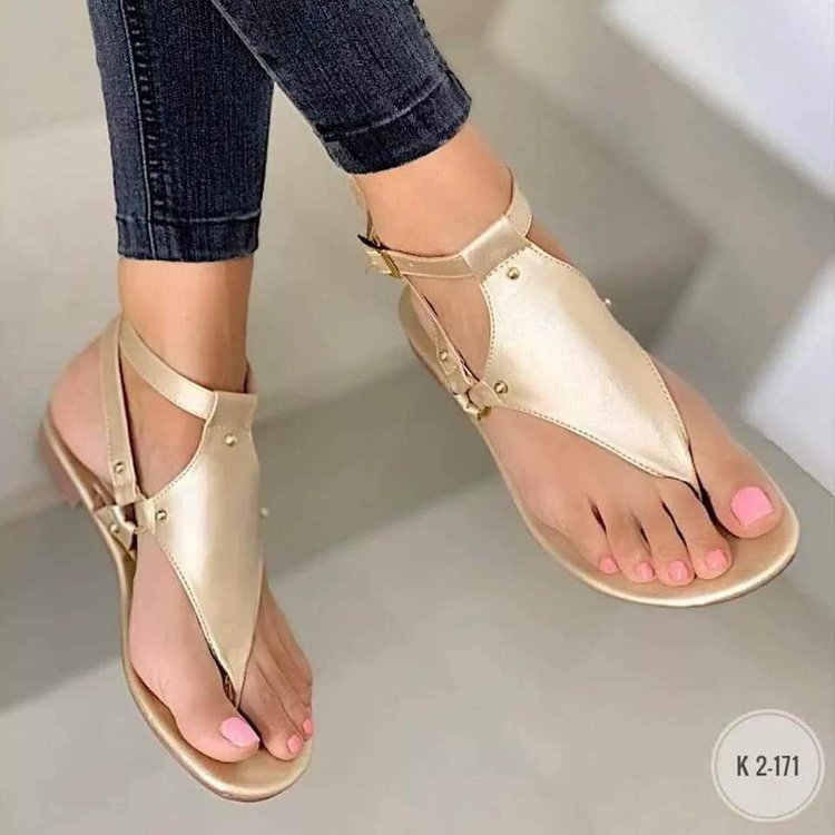 Women Flat Gladiator Leather Sandals