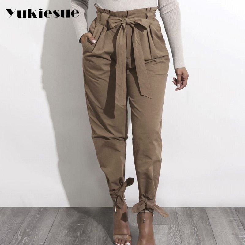 women High waist cargo pants