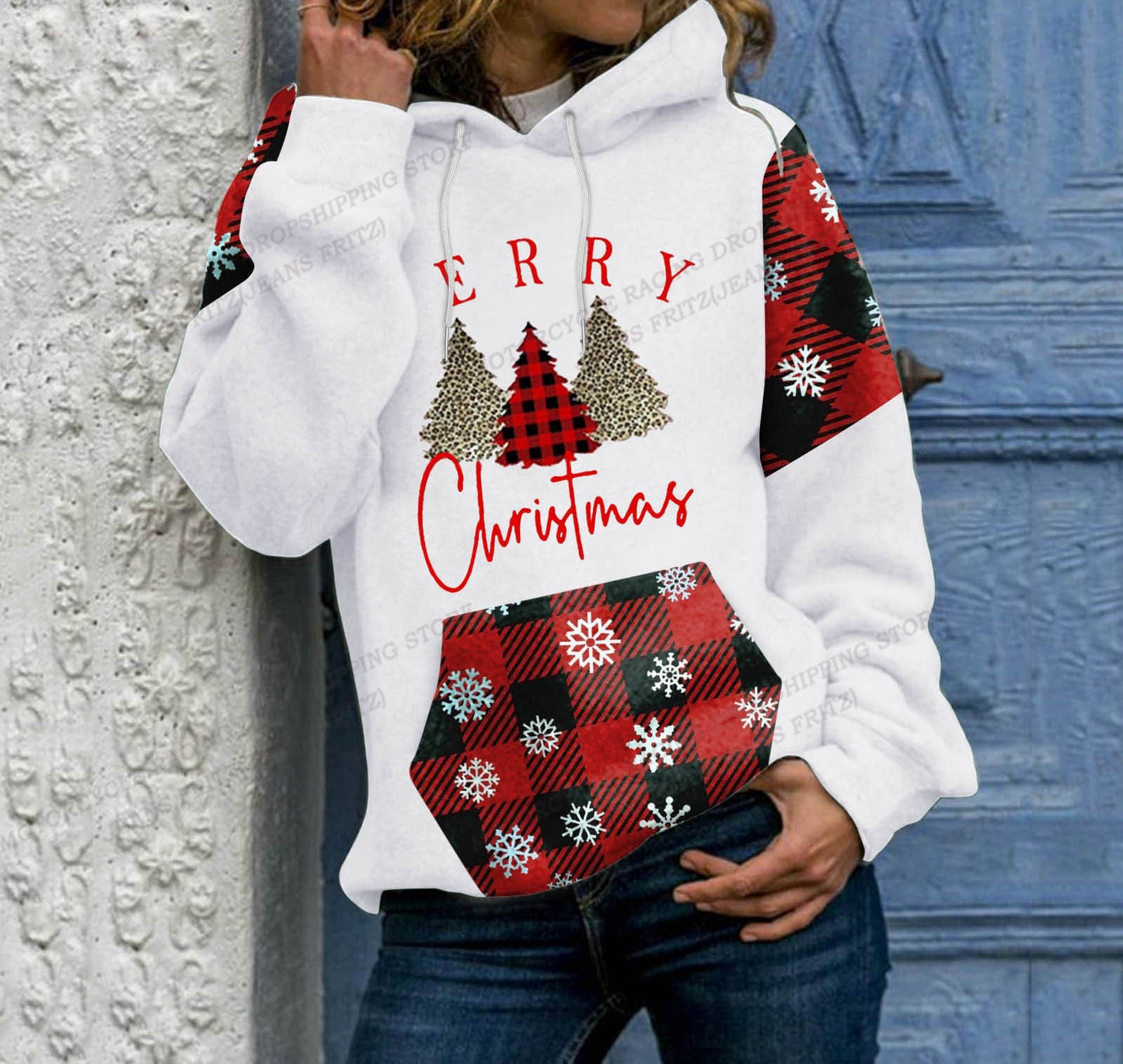 Christmas Tree Hoodie Men Women Fashion Oversized Hoodies