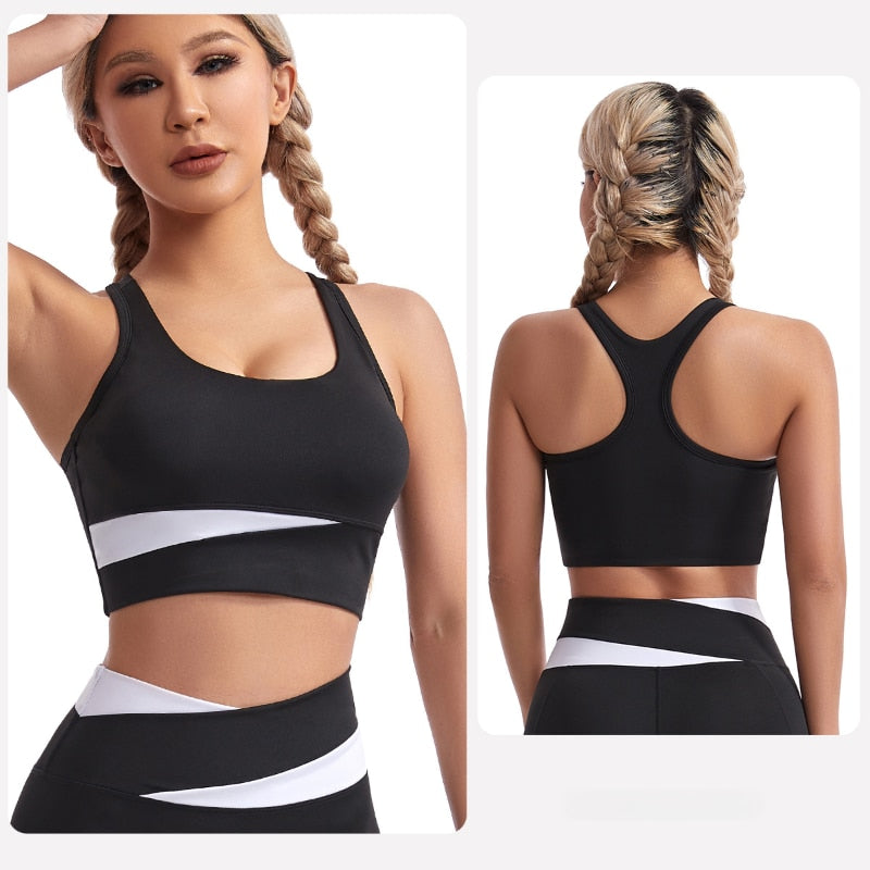 Women New Yoga Shockproof Sports Bra Without Steel Ring